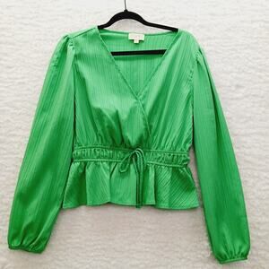 Blouse Size L Peplum Soft Girl Going-Out Top Coquette Romantic Balletcore Y2K